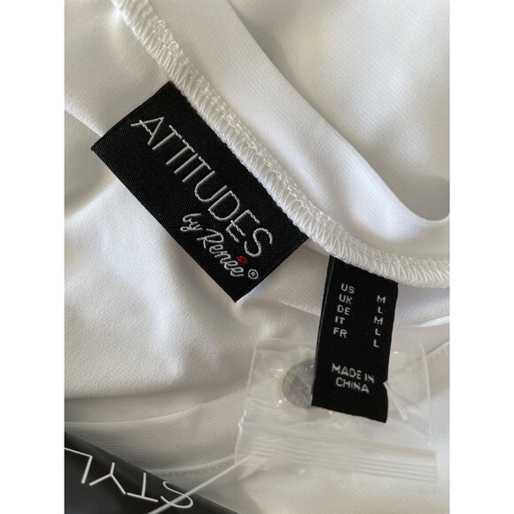 Attitudes by Renee Button Front Maxi Vest with Tee Set Womens M Roman Sand NEW - Picture 6 of 7